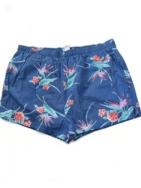 Vintage 70-80s men’s swim suit trunks bird of paradise print